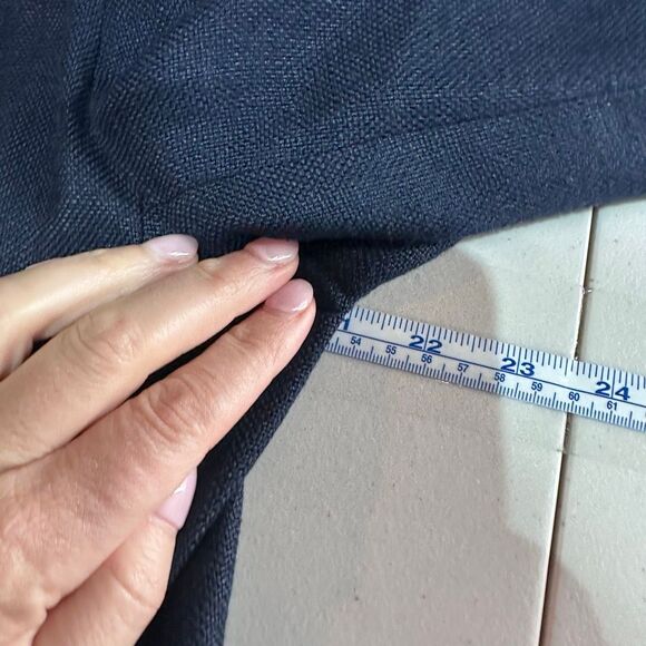 Appleseed’s Vintage Navy Blue Knit Rayon Jacket / Large 90s Gold Buttons Office - Picture 7 of 10